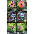 thumbnail image 3 of In the Breeze 2735 — 6-Petal Flower Spinner, 10-Inch Neon Fusion Flower Spinner, 3 Pack — Colorful Outdoor Yard or Garden Wind Spinner, 3 of 4