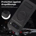 thumbnail image 5 of Magnetic for Google Pixel 9 Pro XL PU Leather Case, Compatible with Magsafe, Built-in Invisible Stand, Premium Ultra Slim Adjustable Kickstand Protective Phone Case for Google Pixel 9 Pro XL, Black, 5 of 8