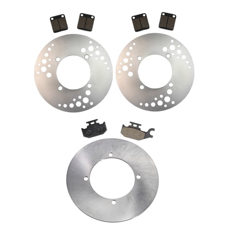 Factory Spec, KIT-20034142053427, Front & Rear Brake Rotors & Semi-Metallic Pads for Yamaha 2007 Grizzly 450 IRS