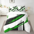 thumbnail image 2 of Erosebridal Green Geometric Stripes Bedding Twin Size,Oil Painting Style Comforter Sets with Sheets,Modern Desgin Bedding Sets Twin Size,Breathable Room Decor Reversible,7pcs, 2 of 7
