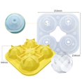 thumbnail image 2 of Pattern Silicone Ice Making Mould Reusable Food Grade Material Ice Mould with Lid for Whiskey 4-grid, 2 of 4