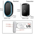 thumbnail image 4 of Wireless Doorbell Waterproof Doorbells for Home Operating at 1000 Feet with 58 Melodies 4 Volume levels, Flash Led Light (1 Receiver&1 Touch Button White), 4 of 7