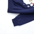 thumbnail image 6 of HILEELANG Kids Christmas Sweatshirt, Cotton Pullover Top with Santa Claus Appliqué, Unisex Holiday Long Sleeve Shirt for Toddler Boys Girls 7Years (Navy Blue), 6 of 7