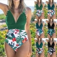 thumbnail image 3 of Bañador Sexy de una pieza para mujer, traje de baño de realce, Monokini con volantes y hombros ajustablespangjing, 3 of 4