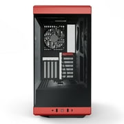 HYTE Y40 Modern Aesthetic Panoramic Tempered Glass Mid-Tower ATX Computer Gaming Case with PCIE 4.0 Riser Cable Included, Red