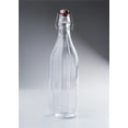 thumbnail image 3 of Botella De Vidrio Italiano con Tapón Hermético, Botella Reutilizable Almacenadora de Líquidos, Modelo Swing, Estilo Minimalista, Capacidad 1 Litro, 3 of 7