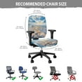 thumbnail image 7 of HELLHERO Beach Starfish Seashell Print Computer Office Chair Cover, Protective Universal Office Chairs Cushion Backrest Cover, Easy to Clean, Blue, 7 of 7