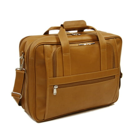 Piel Leather Large/Ultra Compact Computer Bag - Saddle
