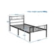 thumbnail image 2 of Cama Hierro para colchón de 90 x 190cm Cama Metálica Cama Individual Industrial Estructura Metal Negro, 2 of 5