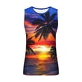 thumbnail image 4 of Penkiiy Mens Beach Tank Top Tropical Print Sleeveless Tops Stylish Summer T Shirt Crewneck Athletic Tee Soft Basic Tank Tops M Gold, 4 of 5