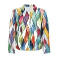 thumbnail image 6 of Women's Blouse Lapel Neck Long Sleeve Button up Vintage Printed Pullover Shirt Multicolor M, 6 of 6