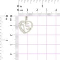 thumbnail image 4 of 14k White Gold, Heart 15 Anos Quinceanera Pendant Charm Brilliant Created CZ Crystals 16mm with 18" Dainty Neck Chain, 4 of 7