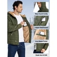 thumbnail image 5 of Weilanxin Men's Puffer Jacket Hooded Sherpa Lined Water Resistant Windproof Insulated Jacket Warm Winter Puffy Coat, 5 of 11