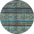thumbnail image 1 of Ahgly Company Indoor Round Abstract Light Blue Modern Area Rugs, 8' Round, 1 of 4