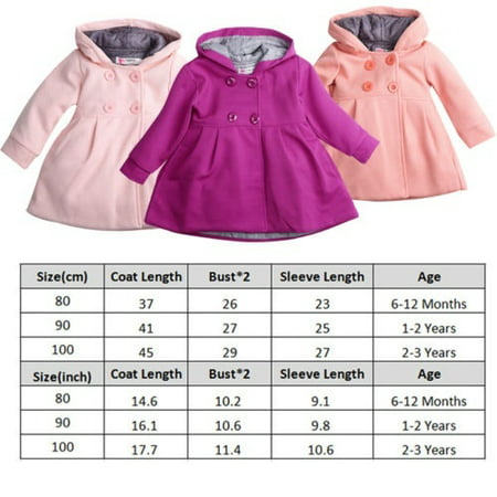 Hooded Jacket Kids Outerwear, Baby Girl Trench Coat 3 6 Months