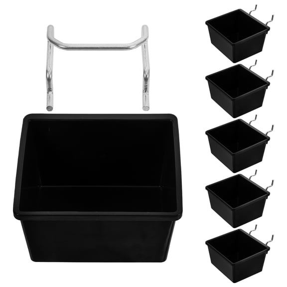 NIAIZEK 6Sets Plastic Pegboard Baskets with Slanted Design for Easy Access and Storage