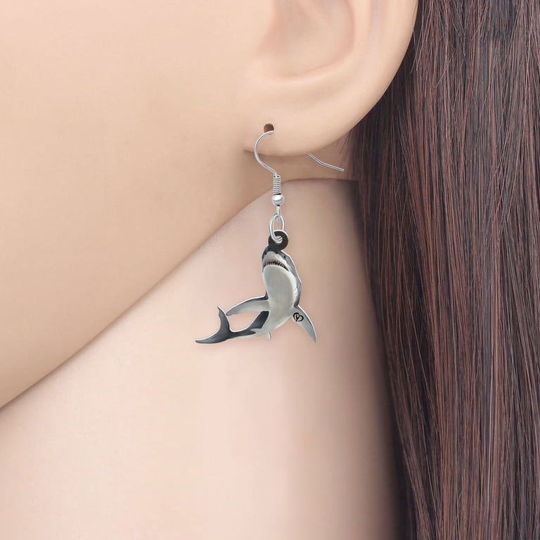 Acrylic Animal Earrings – Christmas Tree, Hat, Black Cat & Flamingo Dangle Earrings, Funny Women’s Jewelry