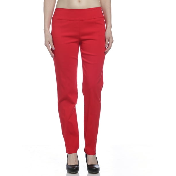 red pull on pants