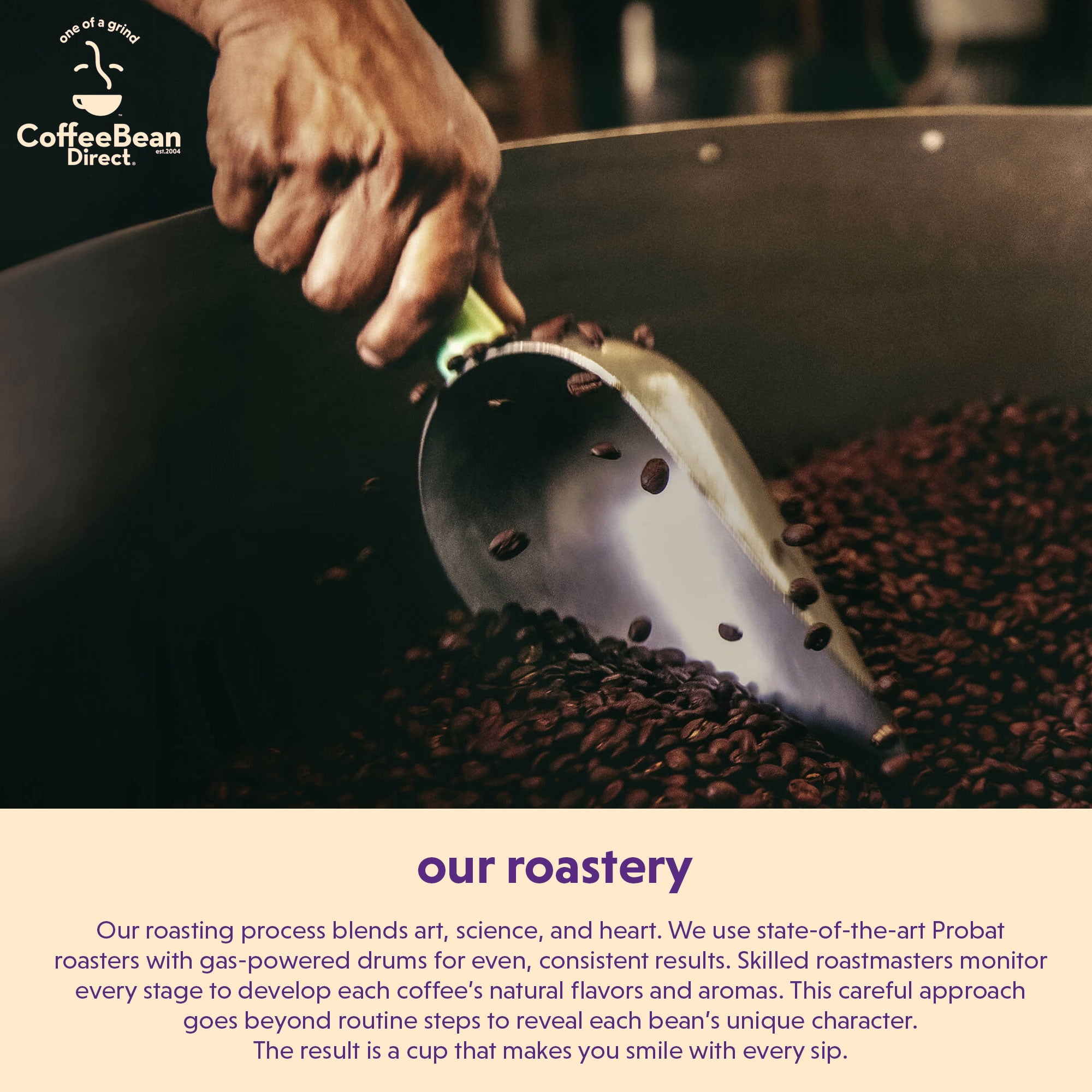 Coffee Bean Direct Brazilian Santos, Whole Bean Coffee, Arabica, Light Roast, 5 lb Bag