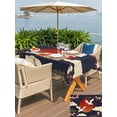thumbnail image 4 of Japanese Style Outdoor Tablecloth - 60x102 Inch Rectangle Dining Table Cover, Modern Cranes Cherry Flower Wave Red Blue Waterproof Outdoor Table Cloth with Umbrella Hole & Zipper for Picnic/Patio, 4 of 7