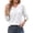 White, variant on Womens Eyelet Blouses Casual Long Sleeve Shirts Dressy V Neck Fall Lace Tops with Decorative Button