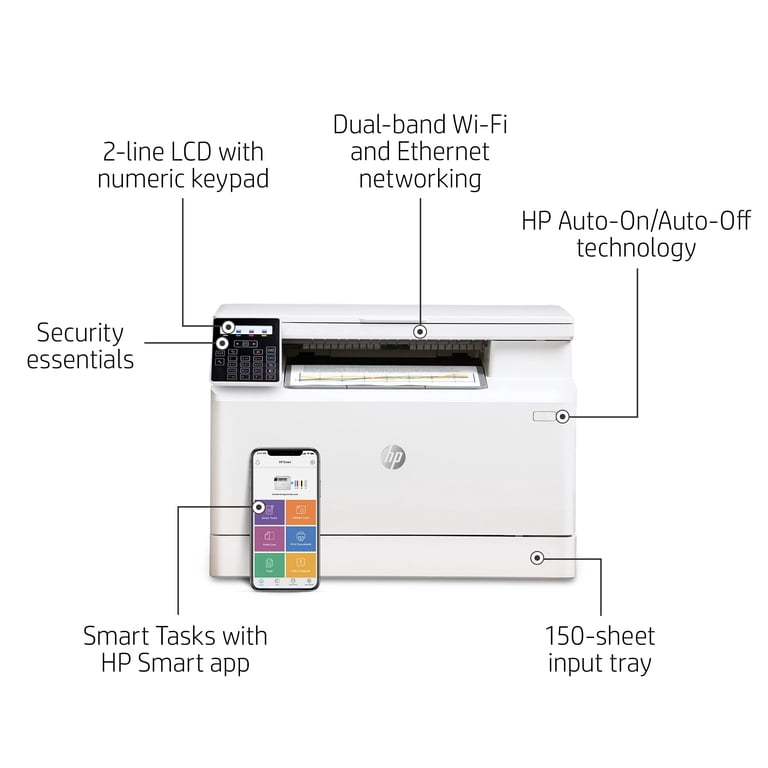HP Wireless Color LaserJet Pro M182nw, All-in-One Laser Printer