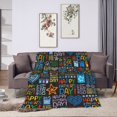 thumbnail image 7 of KLL Fleece Blanket Plush Throw Blanket Happy Father Day ,Soft Fuzzy Cozy Flannel Blanket for Couch Sofa Bed.(60"x50" ), 7 of 7