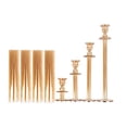 thumbnail image 3 of Balsa Circle 4 Crystal Gold Glass Hurricane Taper Candle Holders Cylinder Shades Party Events Decorations, 3 of 8