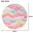 thumbnail image 6 of Colorful Cloud Star Pattern Round Tablecloth 60"x60",Wrinkle Wipeable Table Cloth for Kitchen Dining Room Picnic Patio Party, 6 of 6