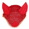 thumbnail image 4 of Maytalsory Respirant Main Crochet Voile de Mouche avec des Oreilles pour Cheval Doux et Confortable Style Rouge A 1 Pc, 4 of 6