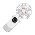 thumbnail image 1 of tssuouriy Neck Fan Portable Intelligent Digital Display For Easy Wind Adjustment 3. Long silver 1200M, 1 of 6