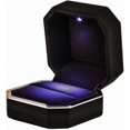 thumbnail image 1 of Ring Box, Square Wedding Ring Case Jewelry Box With Led For Proposal Engament Wedding, 1 of 4