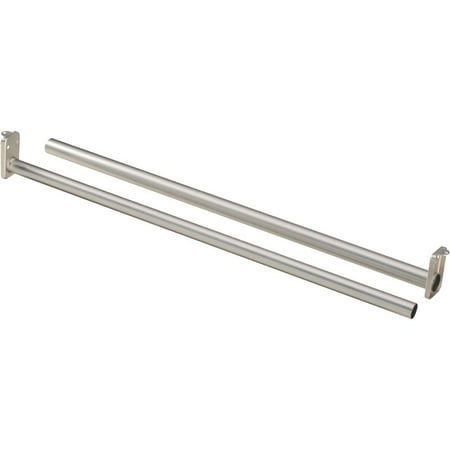 

National 48 In. To 72 In. Adjustable Closet Rod Satin Nickel