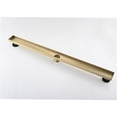 thumbnail image 3 of JERFIT 36" Brushed Gold Linear Shower Drain with Removable Grating, Stainless Steel Floor Drain with Hair Catcher and Adjustable Feet, 3 of 8