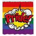 thumbnail image 3 of Ambesonne Rainbow Shower Curtain, Pop Art Comics Pride, 69"Wx84"L, Multicolor, 3 of 3