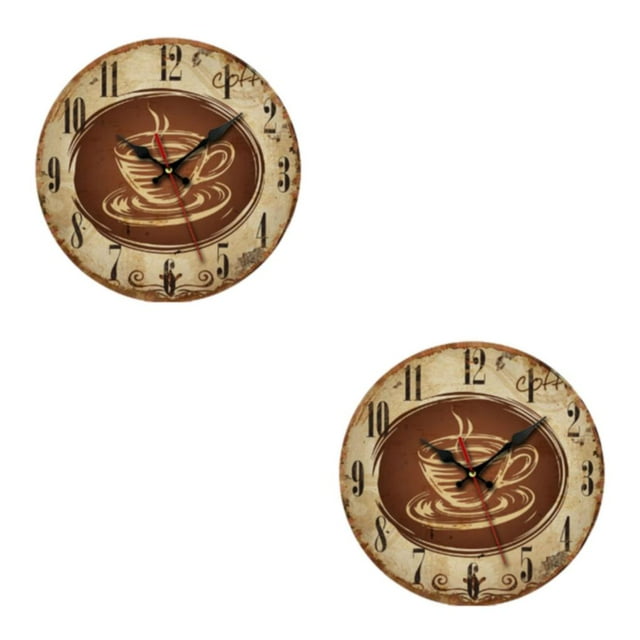 mmirethe Unique Style Round Wall Clock Timeless For Any Space Durable Construction Decorative Wall Clock As Shown type 9 2Set