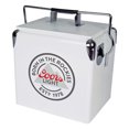thumbnail image 1 of Coors Light Glacière Coffre Rétro avec Ouvre-Bouteille 13 L (14 qt), Blanc et Argent, 1 of 7