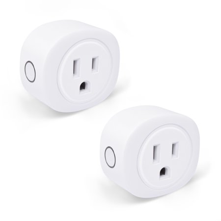 Smart Plug, KOOTION 2 Pack Mini WiFi Smart Outlet Compatible with Alexa Echo Google Home TFTTT Voice Control APP Remote Control Your Home Appliances, Timer, No Hub Required, FCC CE Certificated,