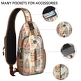thumbnail image 2 of Retro Artistic Sling Backpack Floral Bohemian Lightweight Bag for Outdoor Use, 2 of 5