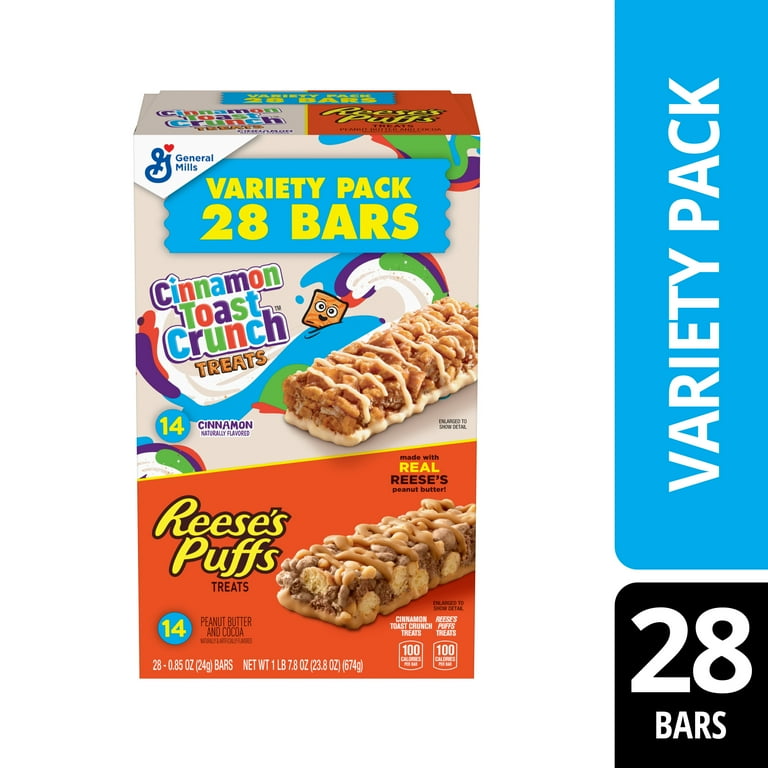 3 pack) Reese's Puffs Cinnamon Toast Crunch Cereal Treat