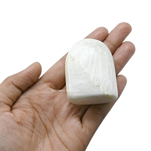 Scolecite Crystal Standing Palm Stone