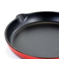 thumbnail image 6 of MegaChef Round 10.25 Inch Enameled Cast Iron Skillet in Red, 6 of 7