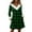 Dark Green, variant on Women's Knit Dress Long Sleeve V-Neck Flannel Plaid Print Knee Length Dress with Pockets for Fall Casual Loungewear,Beige,L