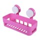 thumbnail image 3 of Organizador con ventosa para paredes de cocina y baño, solución de almacenamiento que ahorra espacio, elegante estante de ducha rosa, 3 of 3