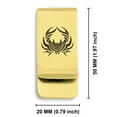 thumbnail image 2 of Stainless Steel Tribal Cancer Zodiac (Crab) Classic Slim Money Clip Credit Card Holder, 2 of 2
