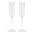 thumbnail image 1 of Weddingstar Gold Rimmed Champagne Flutes - Blank - Set of 2, 1 of 2