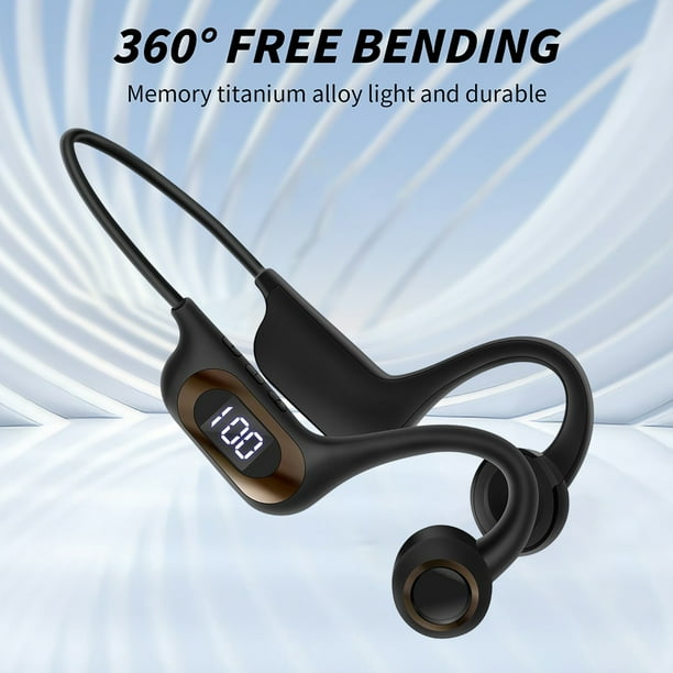 Sports Headphones Digital Display Noise Reduction Bluetooth-Compatible 5.3 EDR