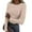 Khaki, variant on Long Sleeve T Shirt Women, Women's Spring And Summer Pure Color Stripes High Elastic Long Sleeved Undershirt Top Going Out Tops