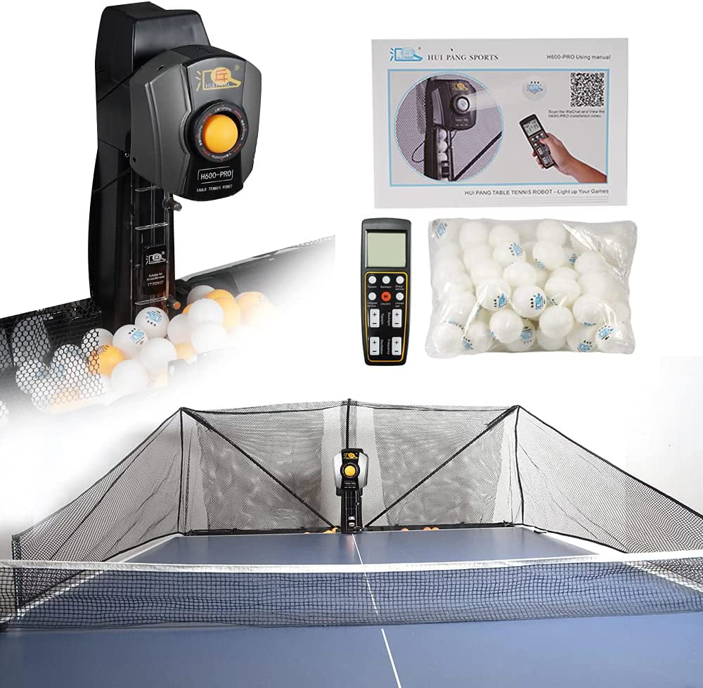 Table Tennis Robot Automatic Ping-pong Ball Machine Practice Recycle with Net 