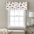 thumbnail image 3 of Horses Valance Curtain for Windows Country Brown Black White Horses Horseshoes Rod Pocket Curtain Valances Short Window Treatments Panels for Kitchen Bathroom Laundry Room Basement 54 x 18 Inch, 3 of 9
